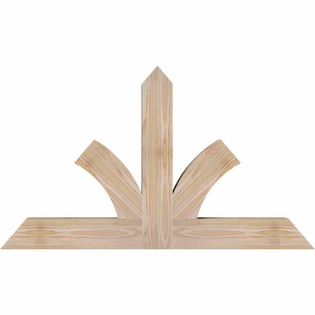 Ekena Millwork Richland Smooth Timber Gable Bracket, Douglas Fir, 36"W x 21"H x 3 1/2"D x 3 1/2"F, 14/12 Pitch GBW036X21X0404RIC00SDF